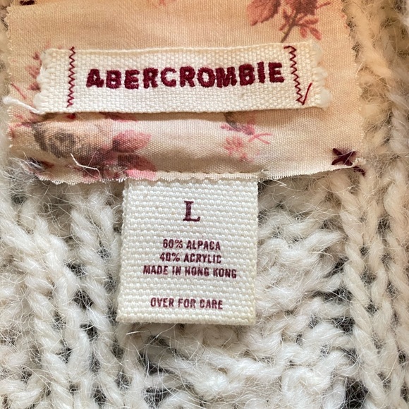 Abercrombie Sweater Size large cream/beige - Picture 3 of 5